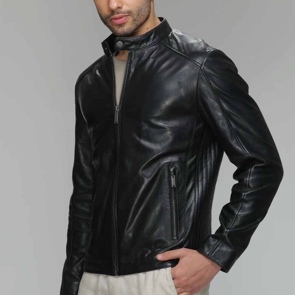 Men's Black Leather Jacket- Danier Leather
